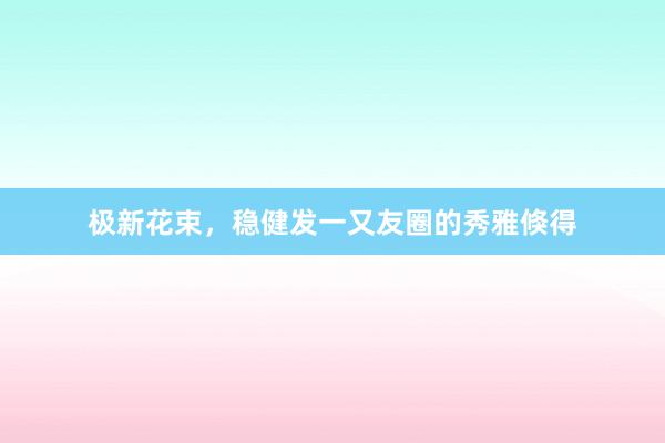 极新花束，稳健发一又友圈的秀雅倏得